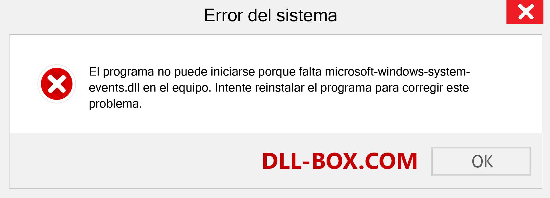 ¿Falta el archivo microsoft-windows-system-events.dll ?. Descargar para Windows 7, 8, 10 - Corregir microsoft-windows-system-events dll Missing Error en Windows, fotos, imágenes